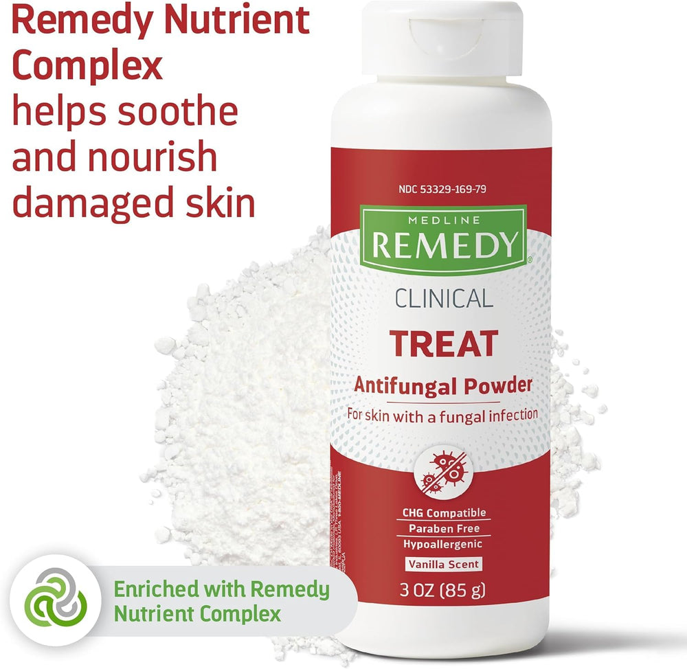 Medline Remedy espolvoreado dentro de zapato para control de sudor