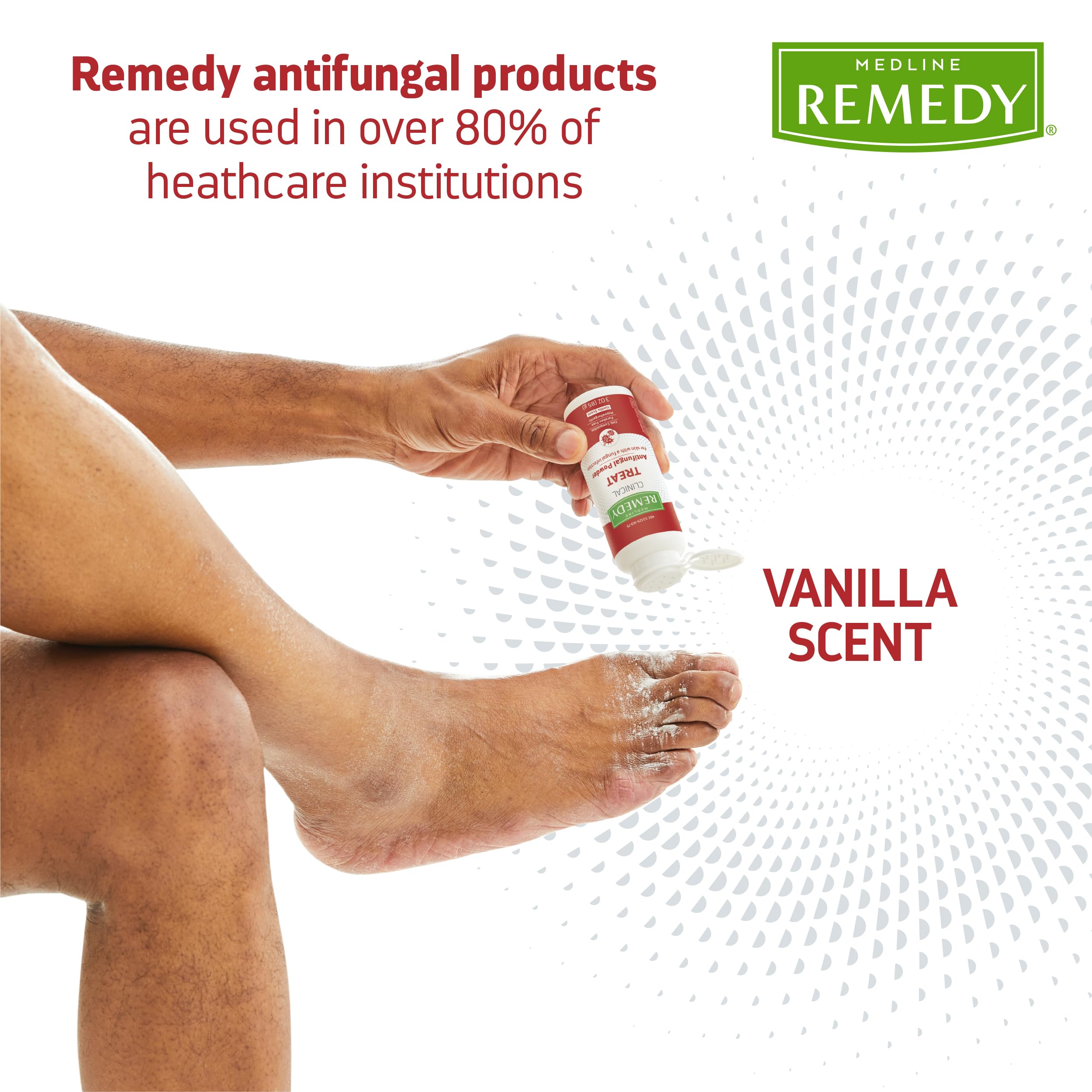 Medline Remedy textura del polvo sin talco, absorbe humedad eficazmente
