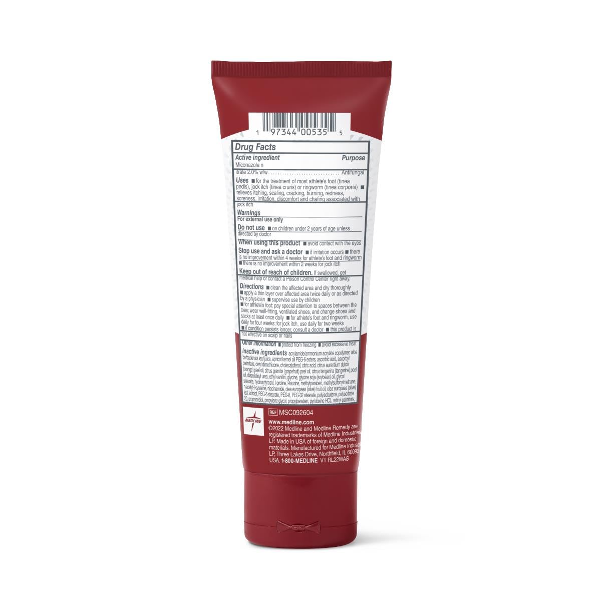 Medline Remedy textura crema en primer plano que muestra absorción rápida y aplicación no grasosa
