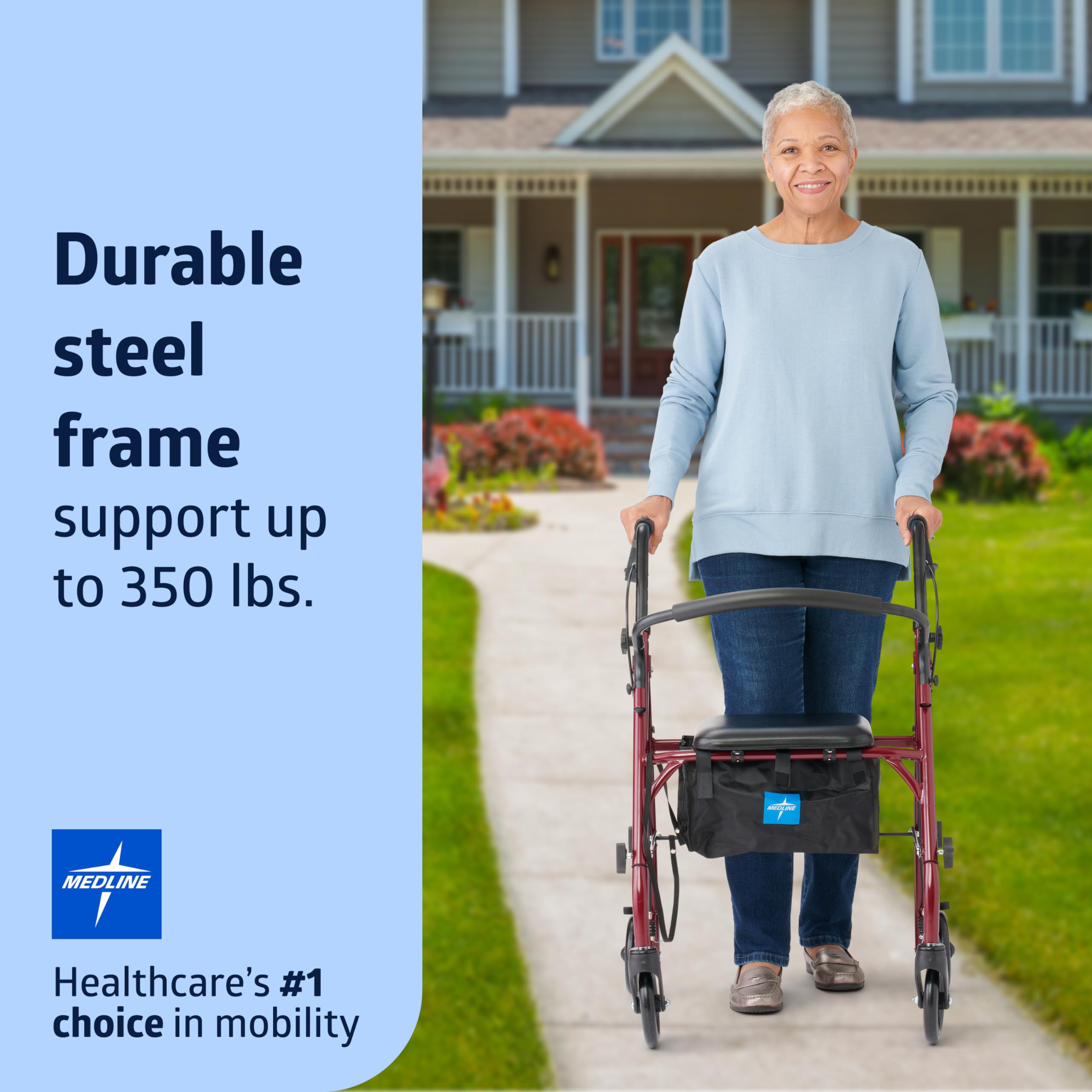 Medline empuñaduras con frenos ergonómicos para control fácil y seguro