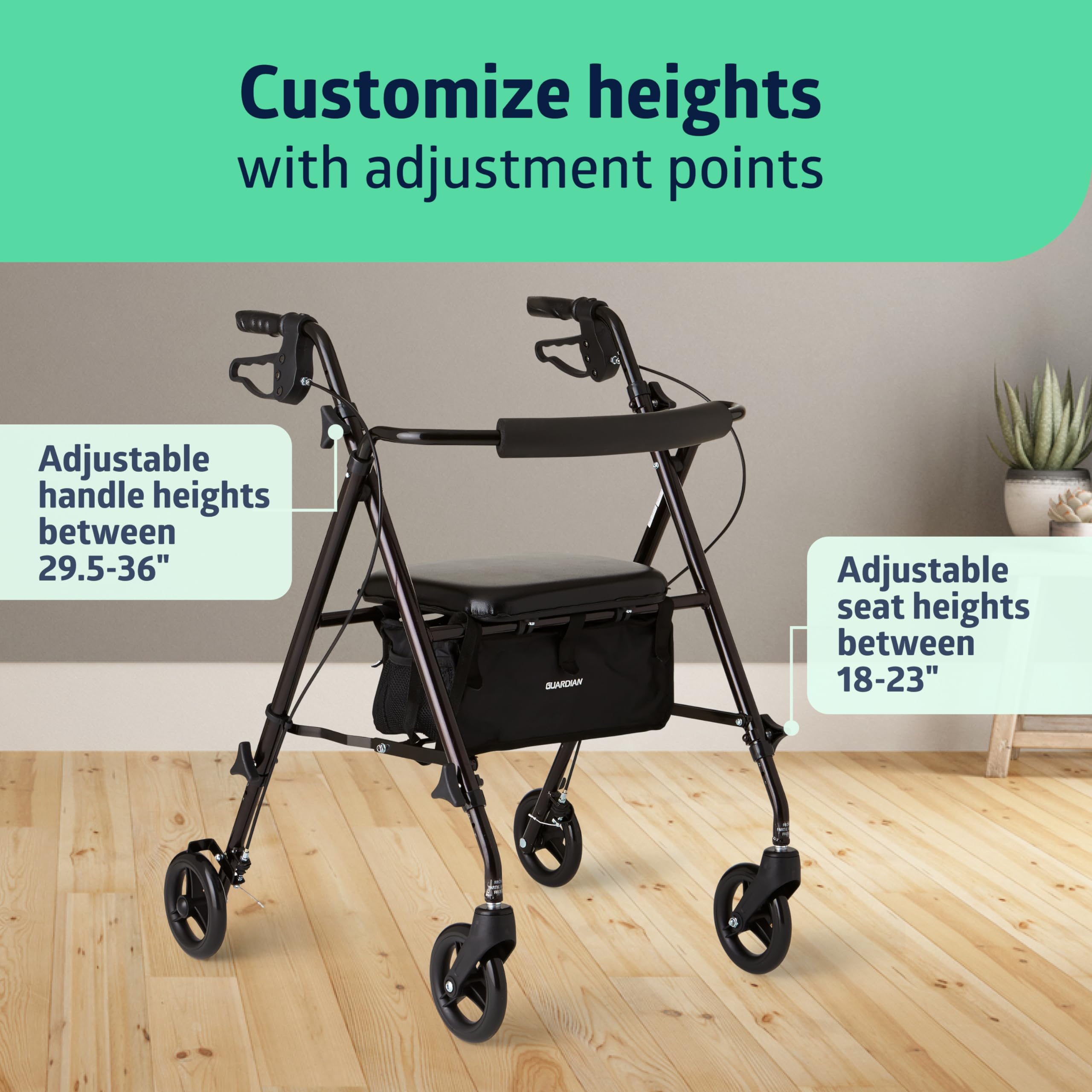 Medline rollator compacto plegado listo para transporte y almacenamiento práctico