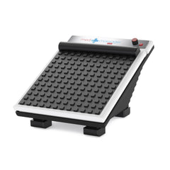 MedMassager vista frontal con controles, facilidad de uso y ajuste de intensidad
