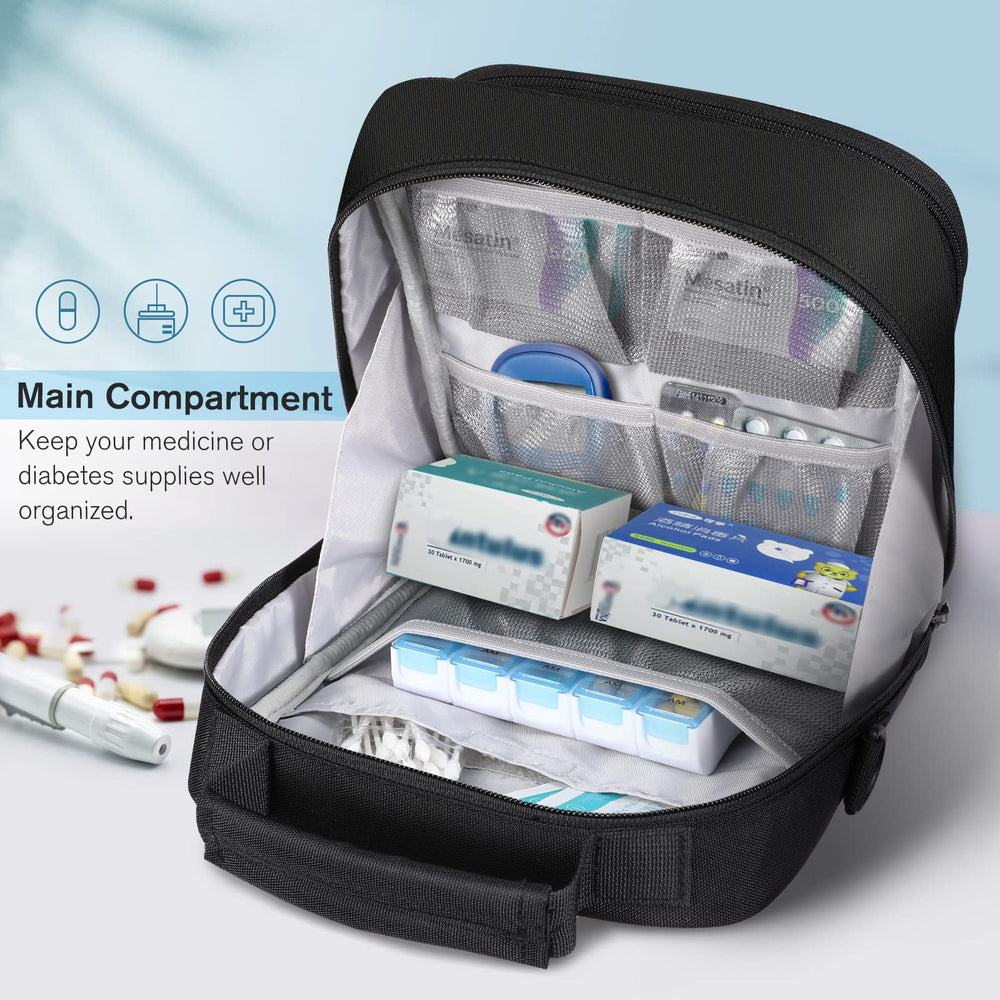 medmax primer plano del forro térmico acolchado, mantiene medicación estable en temperatura