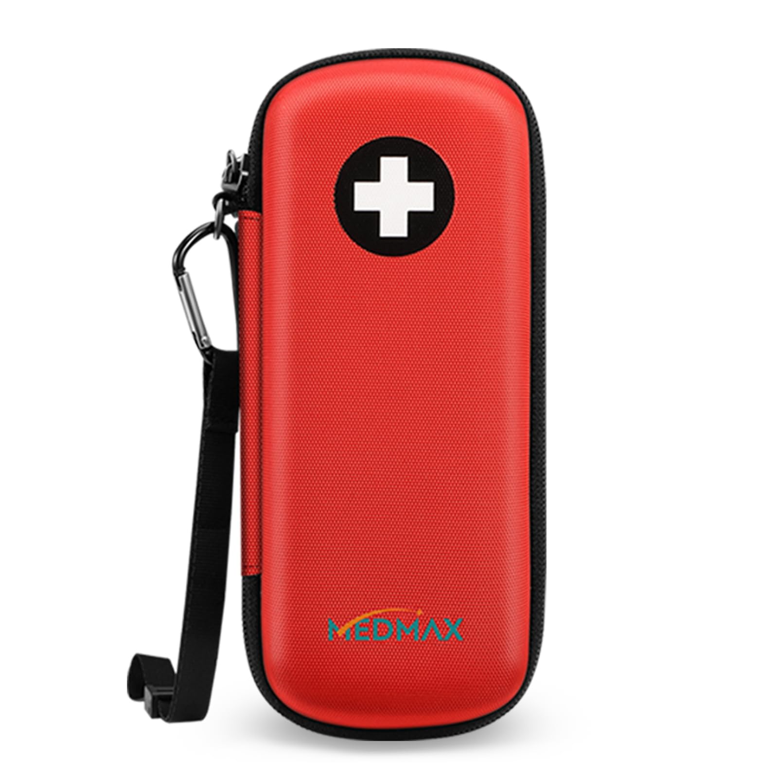 MEDMAX vista frontal del estuche mostrando su forma y protección