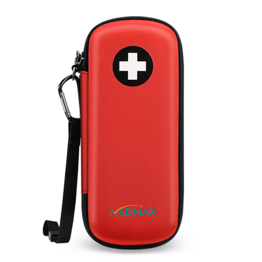 MEDMAX vista frontal del estuche mostrando su forma y protección