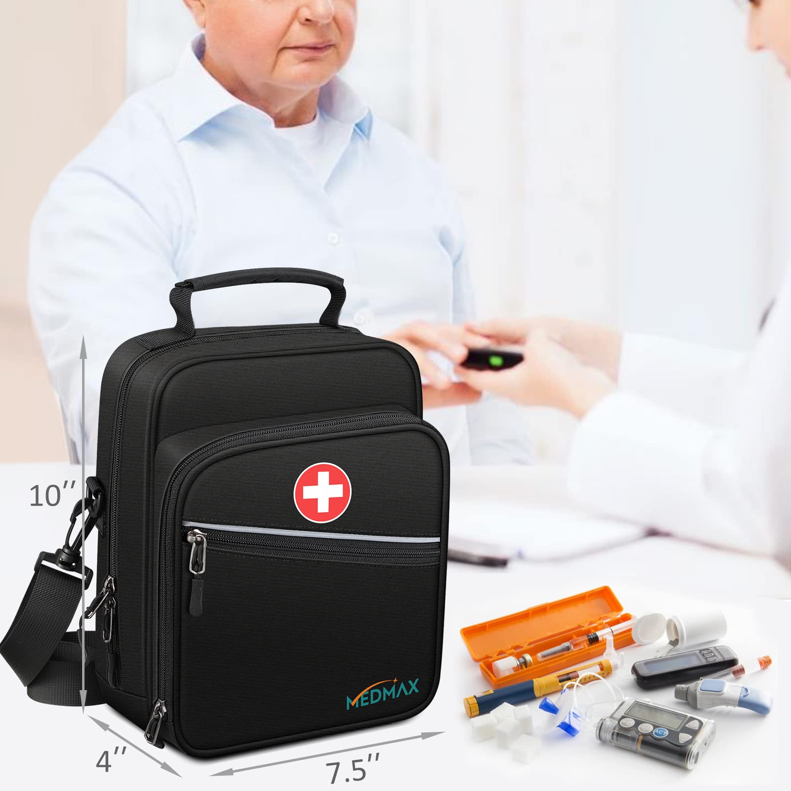 medmax tejido exterior resistente al agua y al desgaste, durabilidad para uso diario