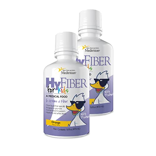 Medtrition HyFiber envase frontal mostrando formato y raciones, práctico para familias