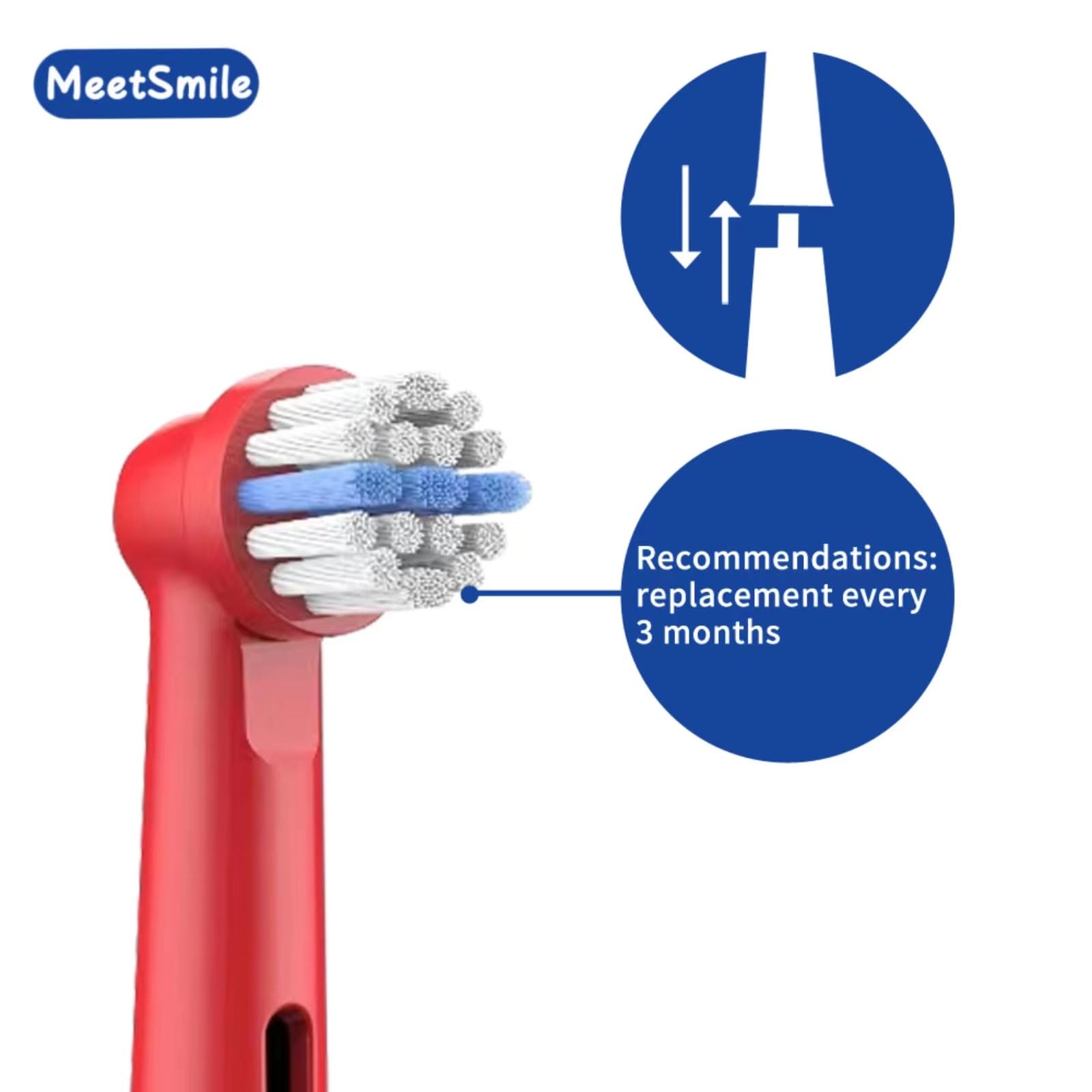 MeetSmile empaque con 16 unidades para reposición prolongada