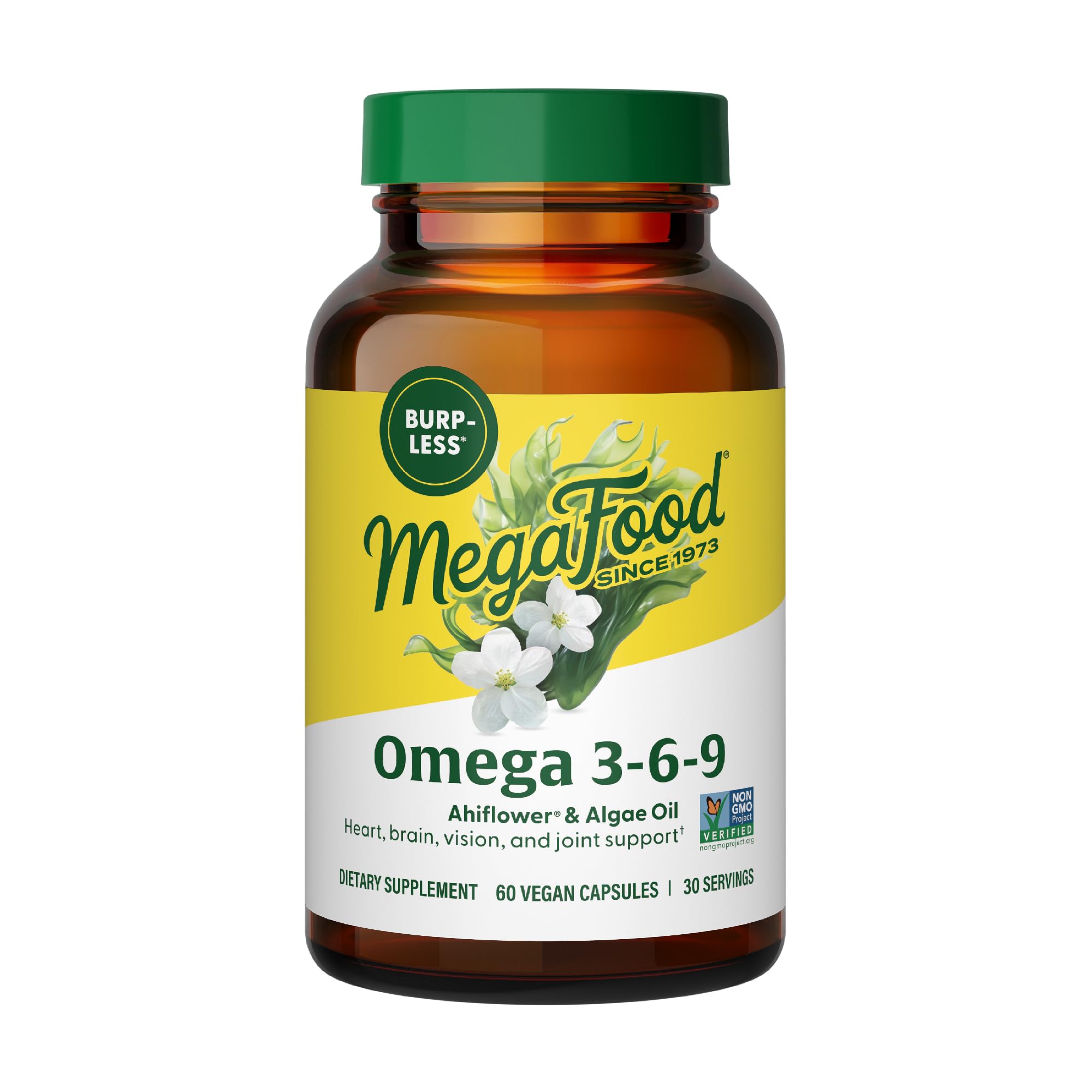 MegaFood envase frontal mostrando fórmula vegana y beneficios