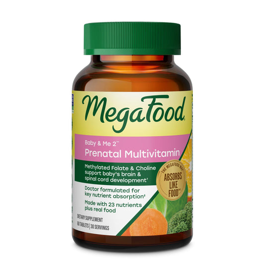 MegaFood envase frontal mostrando el diseño y beneficios esenciales