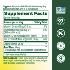 MegaFood Blood Builder tabletas, uso diario cómodo para dosis flexibles