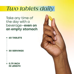 MegaFood botella abierta con tabletas para visualizar contenido y uso