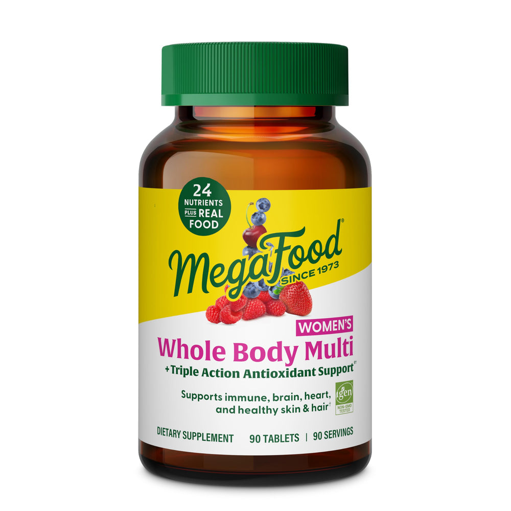 megafood envase frente mostrando diseño y beneficios para rutina diaria