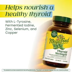 MegaFood etiqueta con lista de ingredientes clave y beneficios