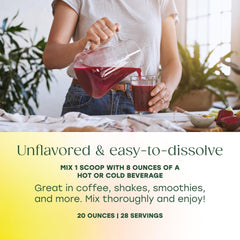 MegaFood etiqueta de ingredientes resaltando colágeno y vitamina C