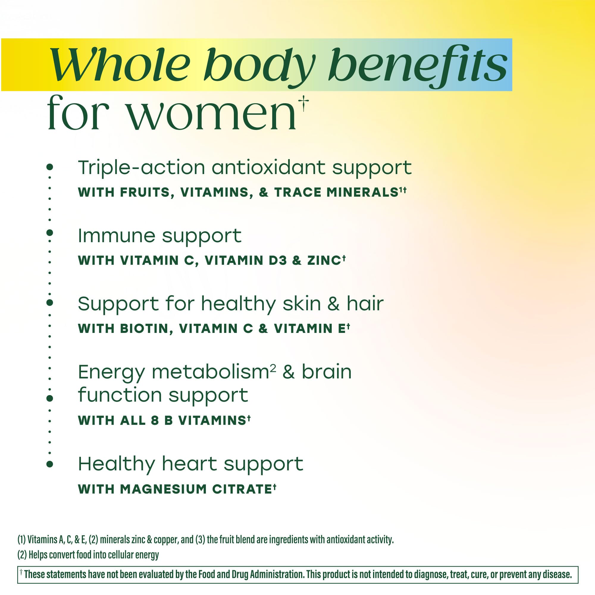 MegaFood etiqueta nutricional en primer plano destaca vitaminas y formas biodisponibles
