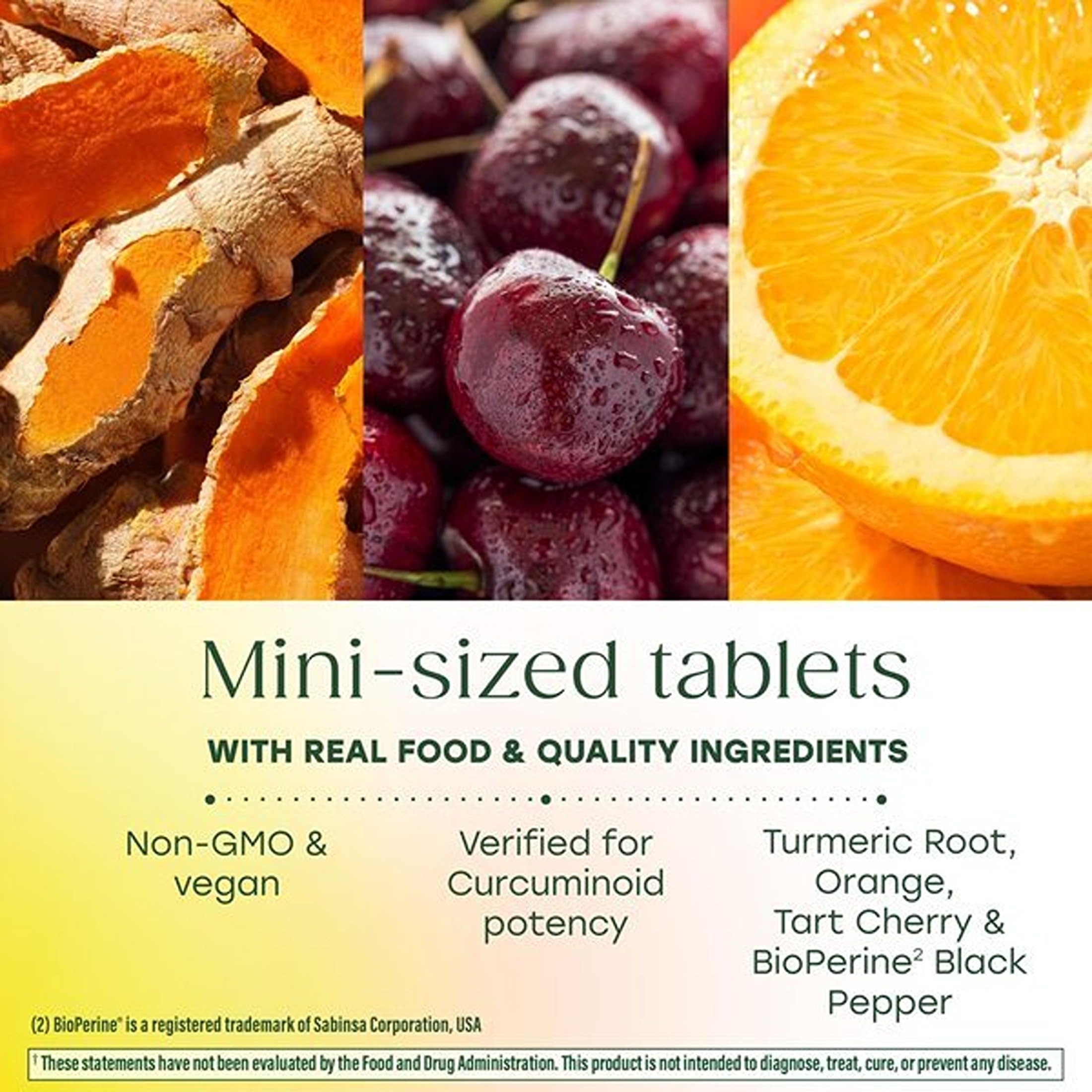 MegaFood etiqueta nutricional mostrando curcuminoides y vitamina C