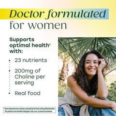 MegaFood etiqueta nutricional visible con lista de vitaminas clave