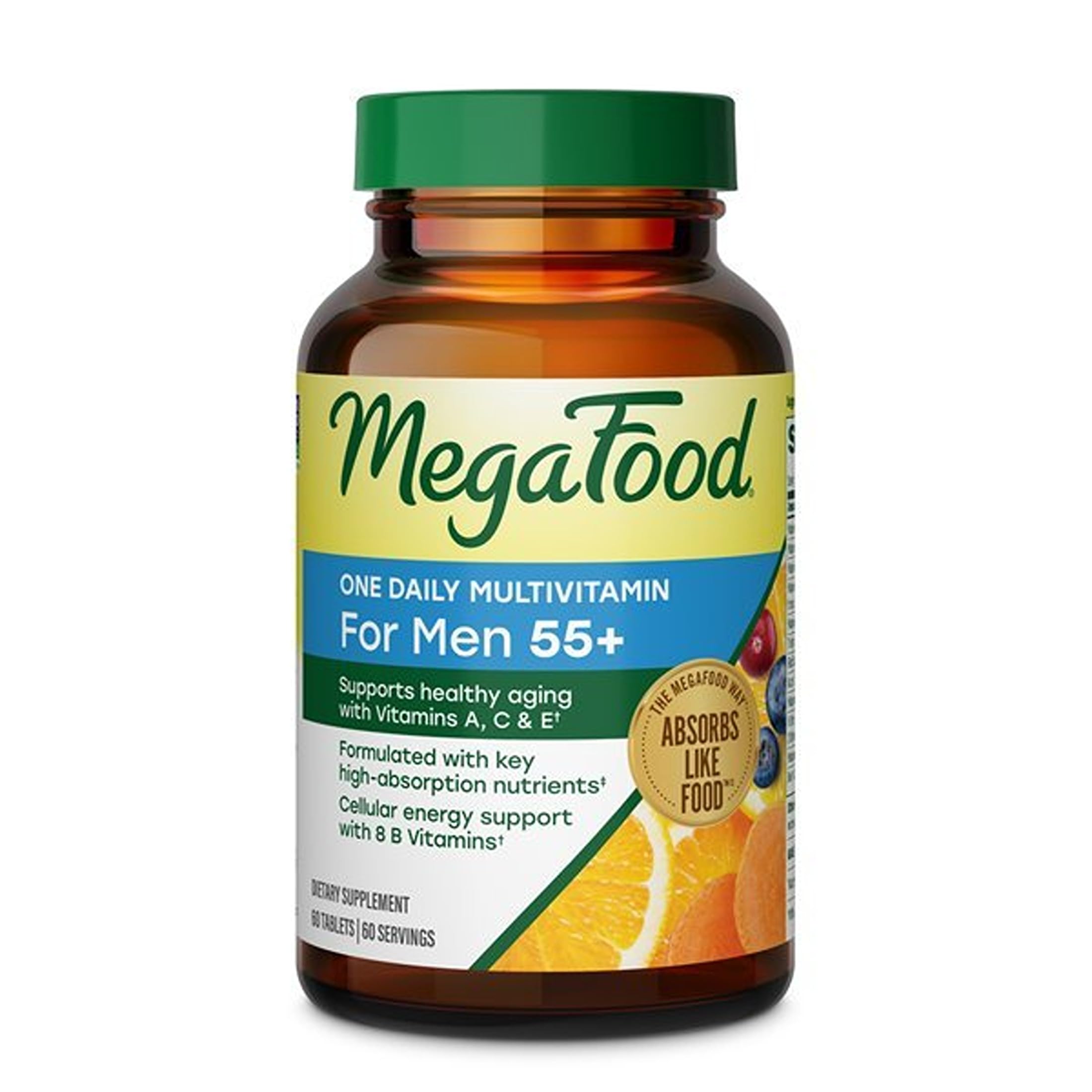 MegaFood frente del empaque que muestra producto y beneficios claramente