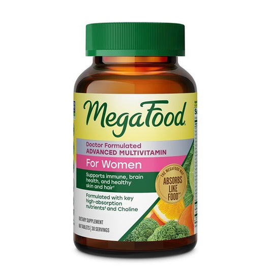 MegaFood frente del empaque mostrando fórmula y beneficio esencial