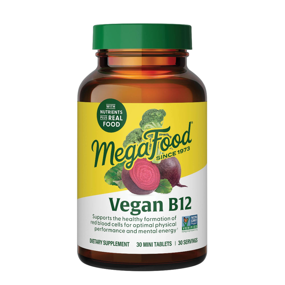 MegaFood frente del envase mostrando presentación y beneficios
