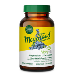MegaFood frontal del envase mostrando la marca y el beneficio cognitivo