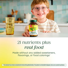 MegaFood ingredientes reales como naranja y arándano para naturalidad
