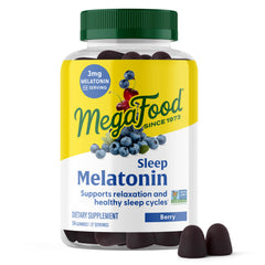 MegaFood frasco frontal mostrando 54 gominolas y etiqueta clara