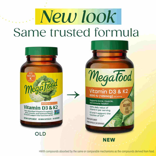 MegaFood primer plano de mini cápsula mostrando textura y facilidad de tragado