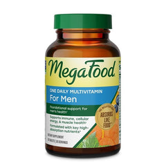 MegaFood envase frontal mostrando la presentación y beneficios visibles