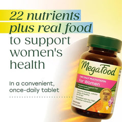 MegaFood tableta en mano mostrando tamaño y dosis práctica
