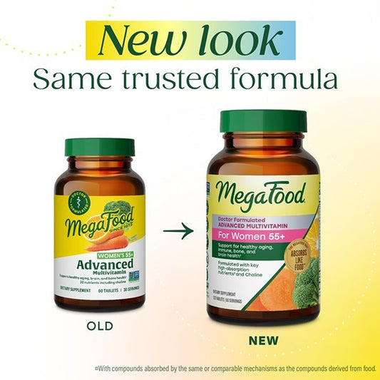MegaFood tabletas textura en primer plano, beneficio: visualiza tamaño y uniformidad
