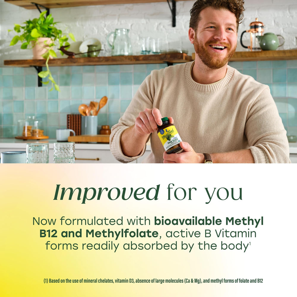 MegaFood tamaño comparativo junto a moneda para referencia de escala