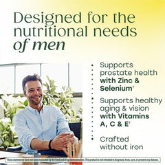 MegaFood persona tomando tableta con agua para uso diario fácil