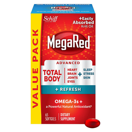 MegaRed frasco frontal mostrando 65 cápsulas y la marca