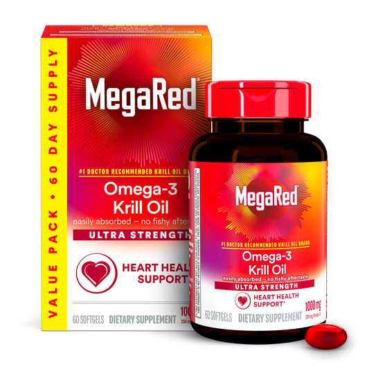 MegaRed frente del empaque mostrando dosificación clara y beneficio cardiovascular