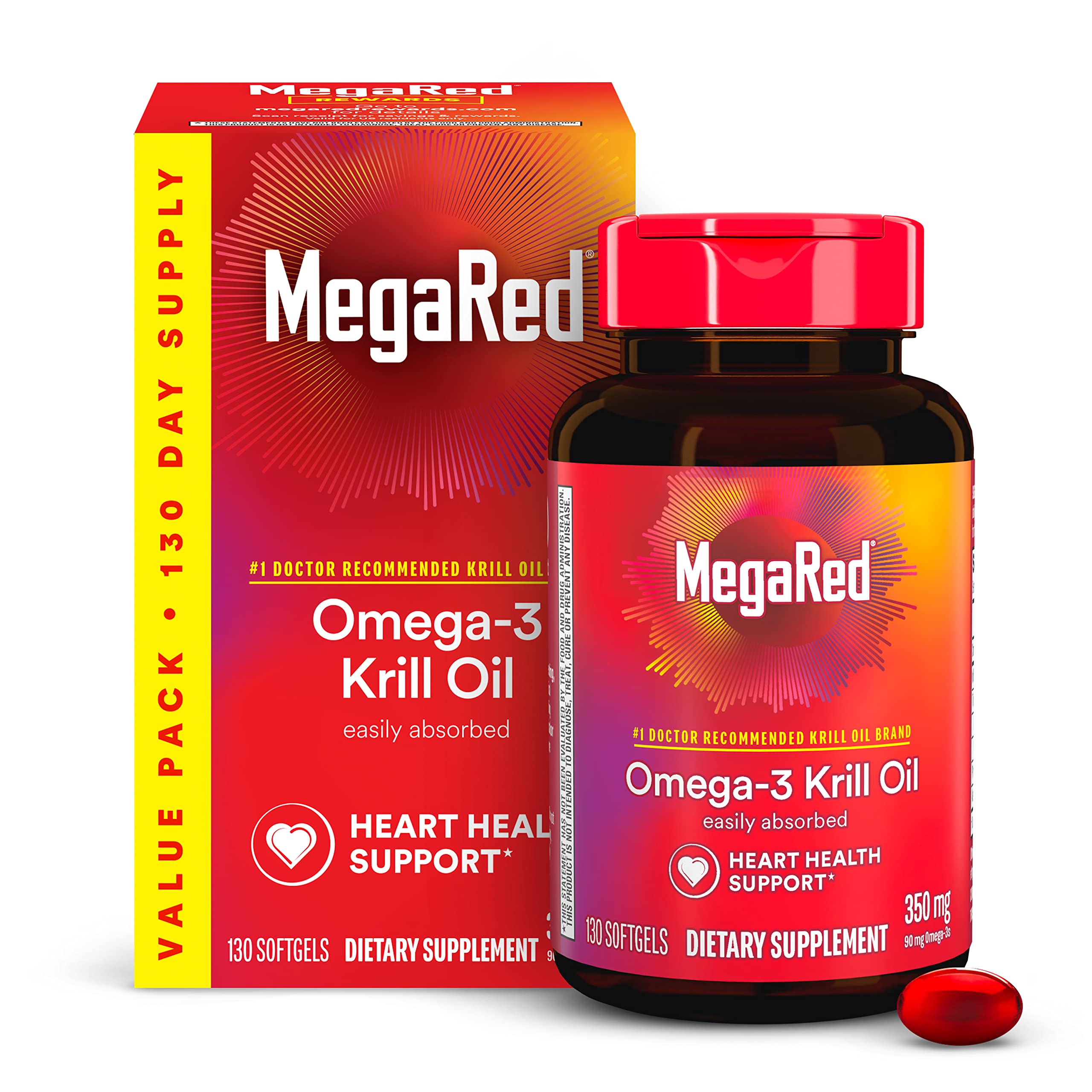 MegaRed frente del envase mostrando beneficios y cantidad de cápsulas