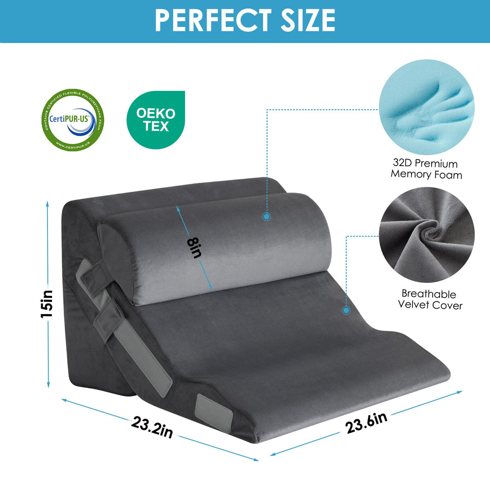 MEGCXIT cuñas montadas en cama en diferentes configuraciones para distintas necesidades