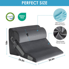 MEGCXIT cuñas montadas en cama en diferentes configuraciones para distintas necesidades