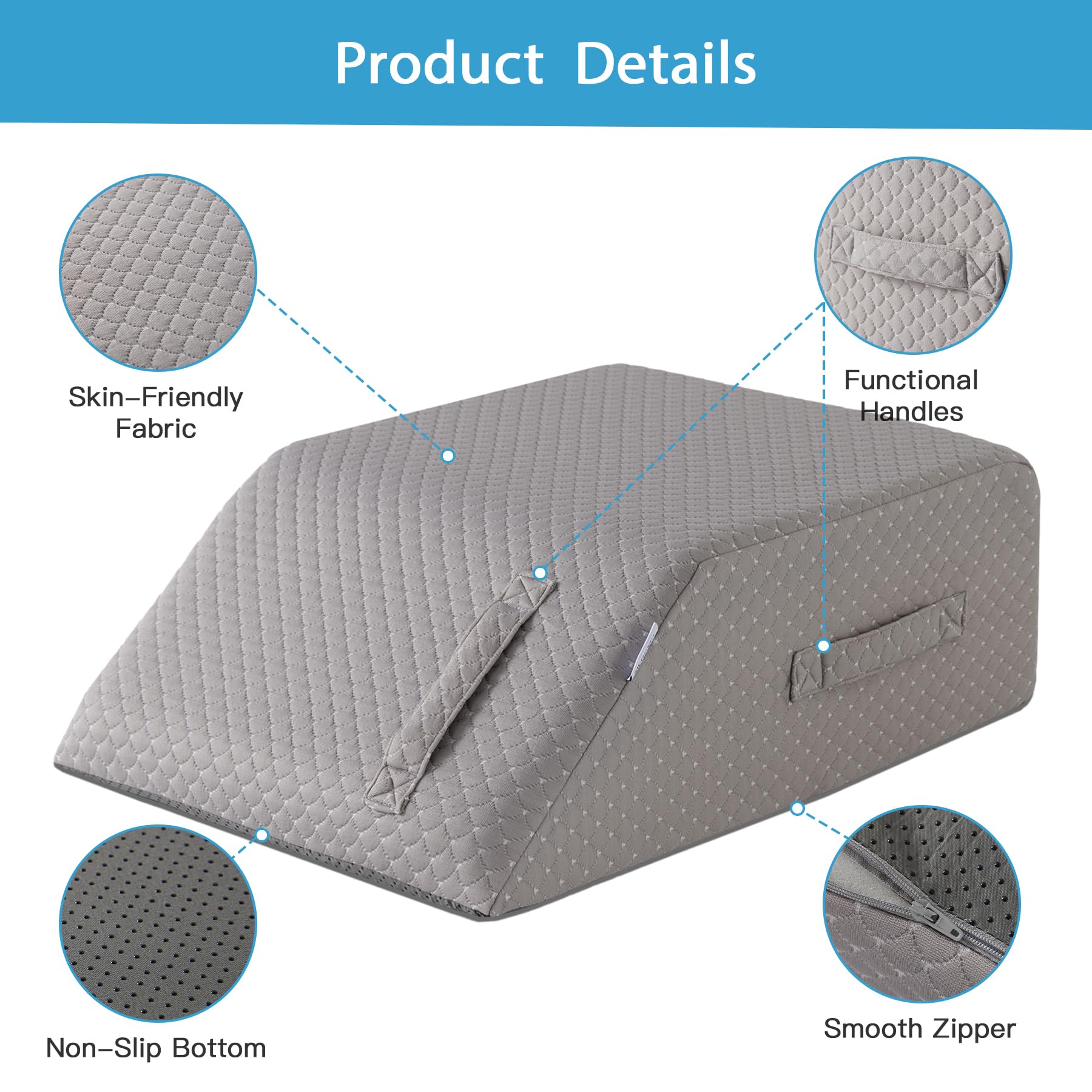 MEGCXIT cojín en cama usado para elevar piernas y mejorar descanso