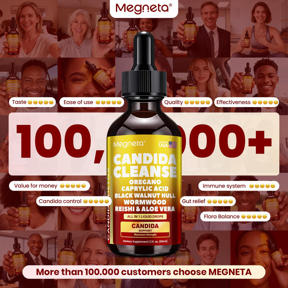 MEGNETA ingredientes herbales dispuestos para señalar origen vegetal