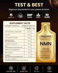 MEGNETA ingredientes PQQ y CoQ10 en cápsula ilustrada, beneficio energía mitocondrial