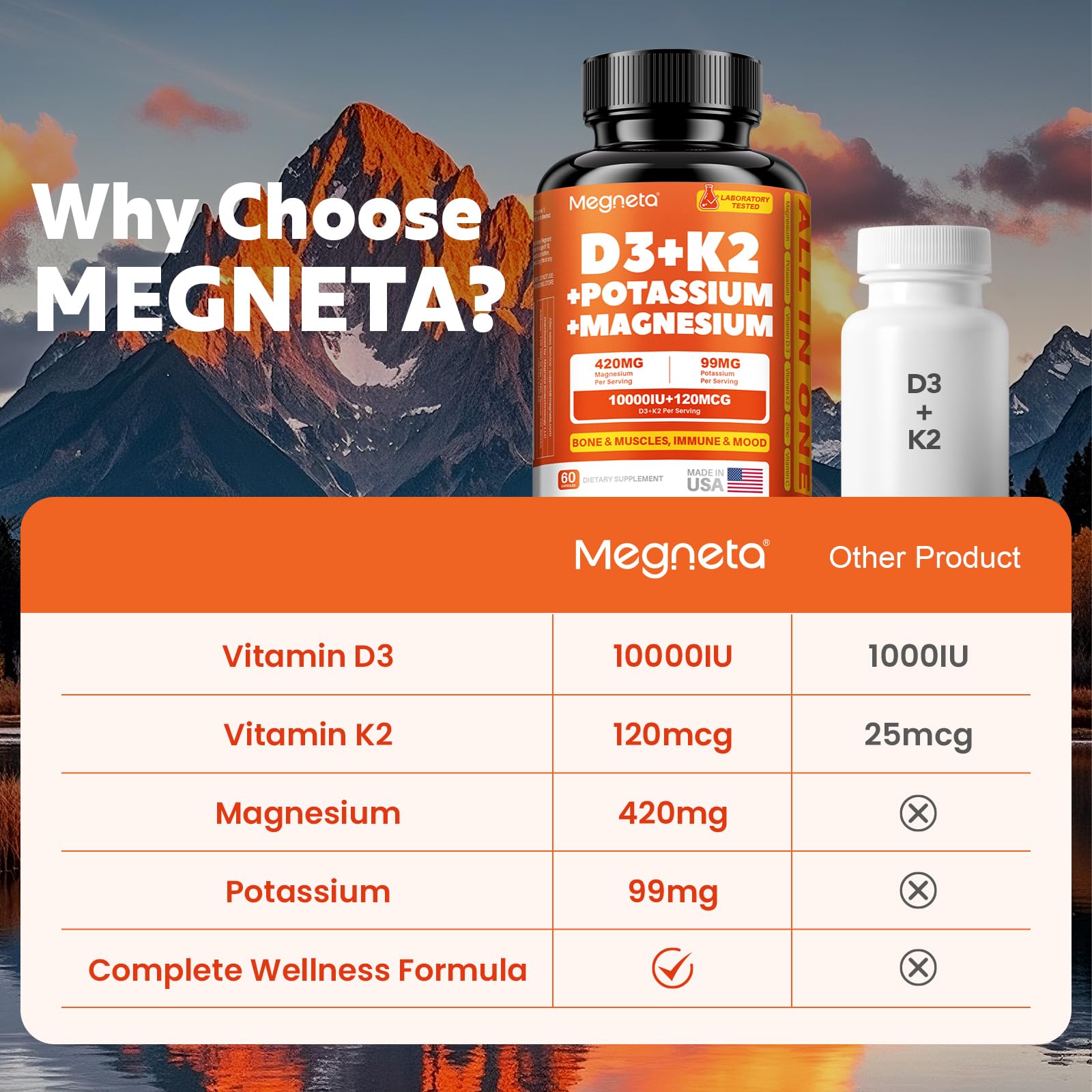 MEGNETA ingredientes naturales sobre mesa sugieren pureza y origen