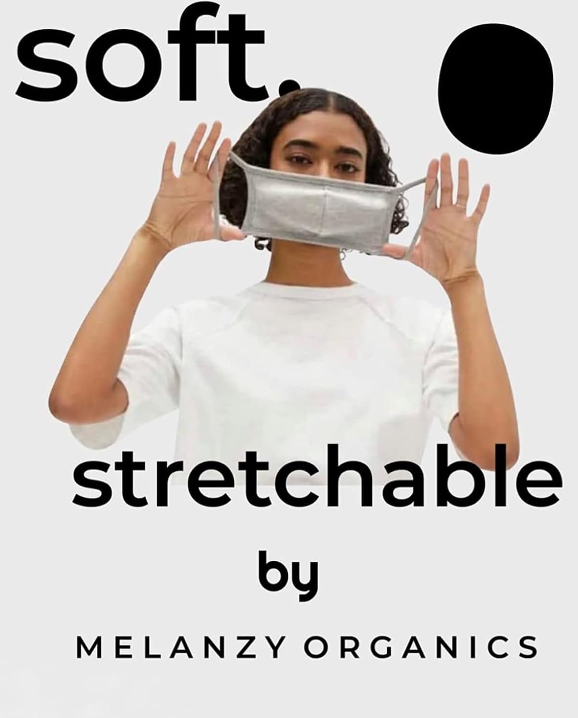 Melanzy Organics detalle de costuras y pliegues que garantizan cobertura completa