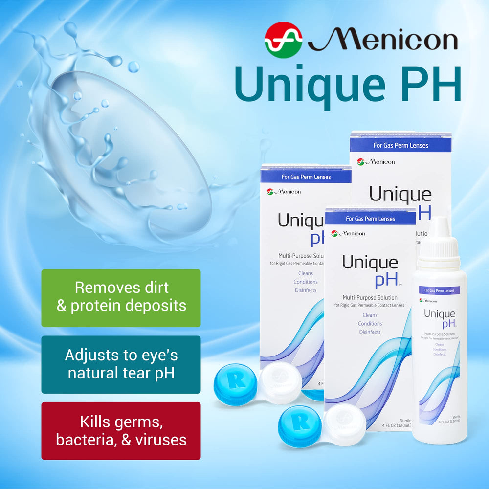 Menicon primer plano de la textura de la solución, humectación visible