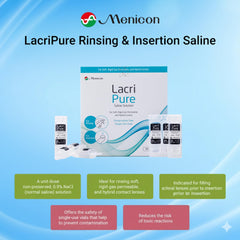 Menicon LacriPure caja con 98 viales listos para tres meses
