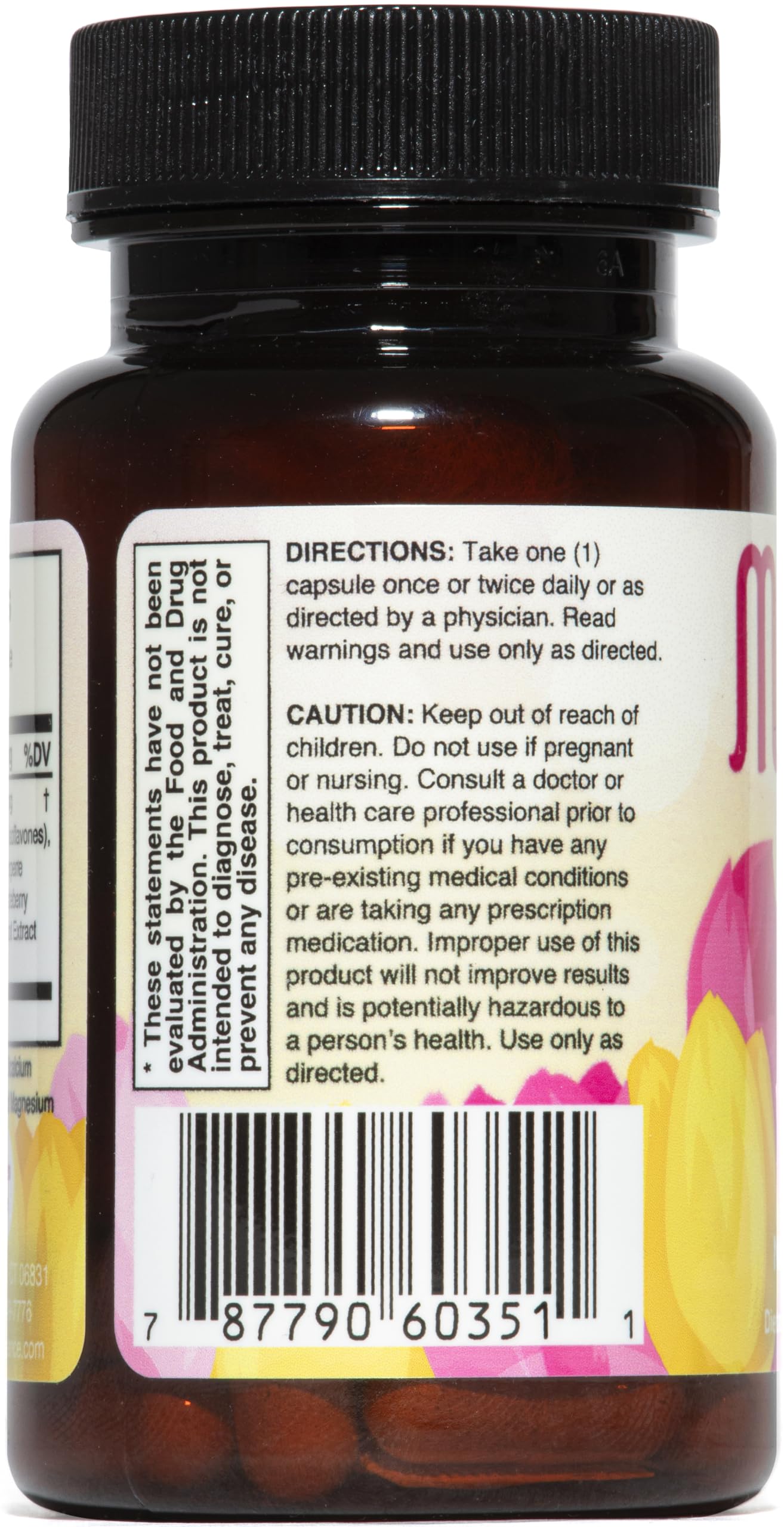 Menovair etiqueta con lista de ingredientes para transparencia del producto
