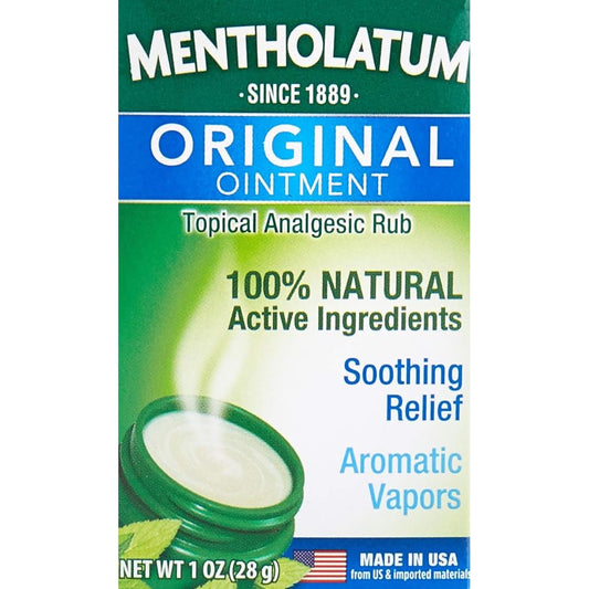 Mentholatum ungüento frontal envase 1 oz beneficio alivio calmante