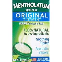 Mentholatum ungüento frontal envase 1 oz beneficio alivio calmante