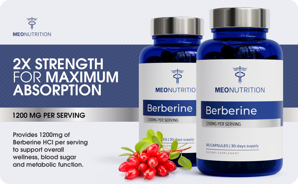 Meo Nutrition etiqueta con lista de ingredientes y certificaciones visibles